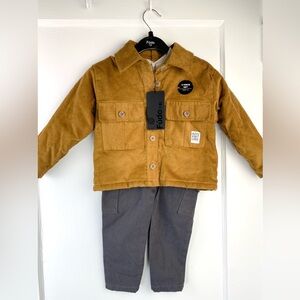 NEW! Fudo Corduroy Jacket Pants 3-Piece Set Youth Size 2Y